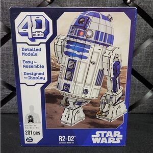 Star Wars 4D Build R2-D2 Cardstock 201pc Model Kit - Designed for Display New